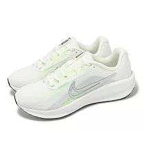 Nike 慢跑鞋 Wmns Downshifter 13 女鞋 白銀 綠 支撐 運動鞋 FD6476-106 24cm SAIL/METALLIC SILVER