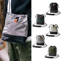 點子包【icleaxbag】山系漫遊小廢包 側背包 防潑水束口包  蒼青色