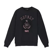 〔五月天 #5525〕青春是人生的實驗課 笑忘歌大學長袖粉黑T - XL