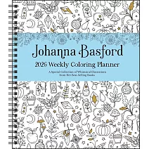 Johanna Basford 12-Month 2026 Weekly Coloring Calendar