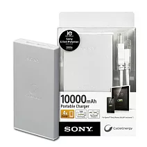 SONY 10000mAh Portable Charger 行動電源 銀色(公司貨) CP-F10M(S)銀色