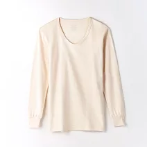 【和諧生活有機棉】紳士舒棉長袖內衣M原棉米白