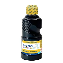 【義大利 GIOTTO】可洗式兒童顏料250ml(單罐) 黑色(有效期限：2026/6/30)