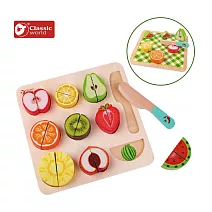 【德國 classic world 客來喜經典木玩】水果切切拼板《5012》
