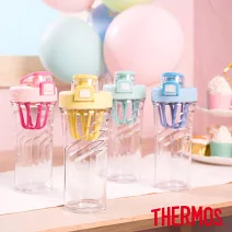 【THERMOS膳魔師】Tritan搖搖杯 710ml 粉黃色(TP4086-YL)