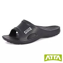ATTA足弓簡約休閒拖鞋US9黑色