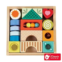 【德國 classic world 客來喜經典木玩】幼兒趣味探索積木《54174》