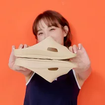 ATTA 40厚均壓散步拖鞋 US6 奶茶