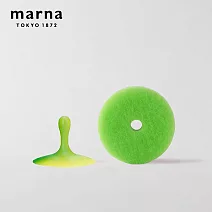 【日本Marna】日本製廚房海綿菜瓜布(附吸盤)-綠-2入組(原廠總代理)