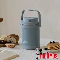 【THERMOS 膳魔師】不銹鋼真空保溫燜燒提鍋 1800ml  _極光森林系列_冰川藍(TCRA-1801-NEBL)