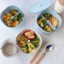 ZING日日便當盒 全配版 迷霧藍