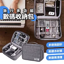 旅遊多功能數碼收納包｜3C收納 相機鏡頭包 化妝包 灰色