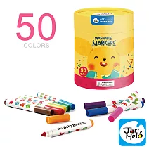 【JarMelo 原創美玩】兒童可水洗彩色筆- (50色) JA94013