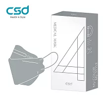 【CSD】中衛醫療口罩-成人立體4D 麥飯石灰(20片/盒)