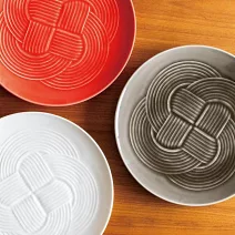 【日本Tojiki Tonya】美濃窯燒 緣結陶瓷餐盤25cm ‧ 白