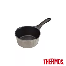 【THERMOS膳魔師】巧易不沾鍋單柄壓鑄湯鍋18cm (TFP-S18-DBR) 霧灰綠