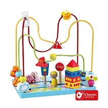 【德國 classic world 客來喜經典木玩】街景撥珠《4123》