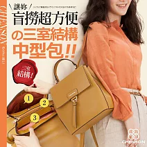 【福利品】CHENSON三主袋設計 外出最愛中型尺寸後背包 黃色 (CG84012-L)