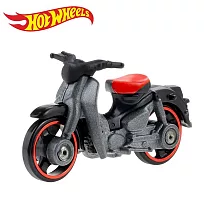 【日本正版授權】風火輪小汽車 Hot Wheels 本田 Super Cub 摩托車/機車- 灰/黑