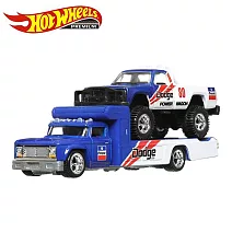 【正版授權】風火輪PREMIUM 新運輸車組 #51 80 DODGE MACHO POWER WAGON & RETRO RIG 玩具車