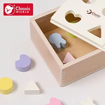 【德國 classic world 客來喜經典木玩】幼兒形狀配對啟蒙盒《20202》
