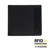 MONDAINE 瑞士國鐵Urban系列RFID 8卡拉鏈零錢包短夾- 碳纖維紋