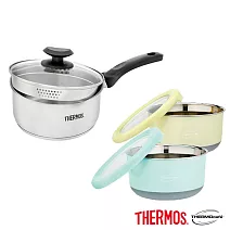 【膳魔師x凱菲】瀝水鍋+隔熱碗 獨家兩件組