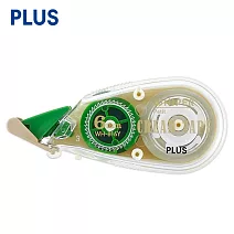(2入1包)PLUS 手帳修正帶 米黃色紙張專用 6mm 綠色