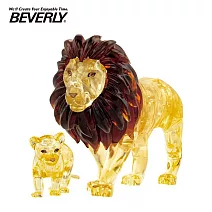 【日本正版授權】BEVERLY 獅子 立體水晶拼圖 55片 3D拼圖/水晶拼圖 公仔/模型 水晶獅子