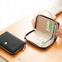 CHENSON 尼龍10卡2鈔中夾 外側附獨立零錢袋 (W24616-3) 黑