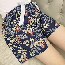 【AnZa】冰爽凍感印花棉綢休閒短褲(多色)        FREE 8.樹葉兔