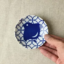 【日本Yamani】美濃燒｜藍千鳥 陶瓷小皿10cm ‧ 七寶千鳥