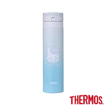 【THERMOS 膳魔師】大耳狗喜拿不鏽鋼漸層超輕量自動上鎖真空保溫杯450ml(JNS-453CN-DMBL)  甜甜圈篇