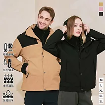 【KISSDIAMOND】石墨烯防風三穿衝鋒外套(男女款/KDFJ-3088) 3XL 黑色