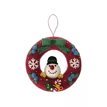 【日本Mark’s】Felt & Knit手工羊毛氈聖誕花圈裝飾 ‧ 雪人