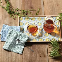 【宮本Miyamoto】to* 日本捺染和晒 純綿萬用巾 ‧ 磚紋