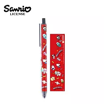 【日本正版授權】三麗鷗 50周年紀念 metacil light knock 自動鉛筆 按壓式 免削鉛筆/永恆鉛筆/永恆筆 - 紅色款