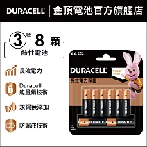 金頂 DURACELL 鹼性電池-3號AA(8入裝)