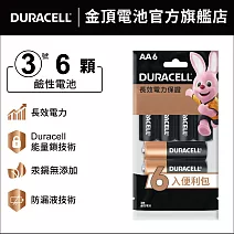 金頂 DURACELL 鹼性電池-3號AA(6入裝)