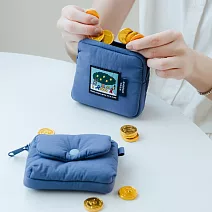 【瀏海樹】澎澎零錢包 - 灰藍