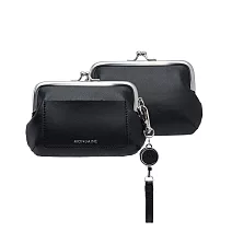 MONDAINE 瑞士國鐵 80週年紀念.復古口金錢包 - 黑色