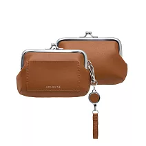 MONDAINE 瑞士國鐵 80週年紀念.復古口金錢包 - 棕色