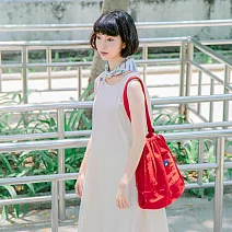 【瀏海樹】BANGS - 肩背束口三用包 - 橘紅