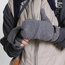 ADISI 防風保暖翻指手套AS24103 (XS-L) S 夜霧灰