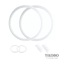 【鈦工坊TiKOBO】純鈦鯨魚杯第二代矽膠備品組(大小矽膠墊圈+ 粗吸管套 各兩入)