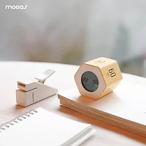 Mooas韓國六角轉轉專注學習定時器- 黃色 | 中高年級/ 運動