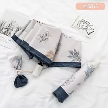 【KISSDIAMOND】絕美花漾黑膠防曬一鍵開收晴雨自動傘(KDU-H002) F 鈴蘭花