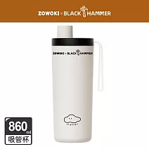 【BLACK HAMMER】造物集 不鏽鋼保溫保冰杯-鈦芯涼吸管杯860ml (氧氣雲)