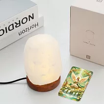 吾吉開運鹽燈－豐盛天使組 冰晶白鹽燈+豐盛天使卡