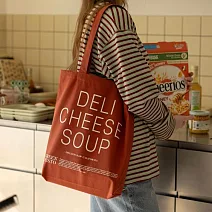 【韓國momur】Deli Chees Soup 萬用手提購物袋 ‧ 紅
